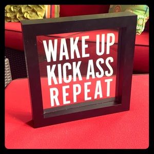 Blue back light up sign